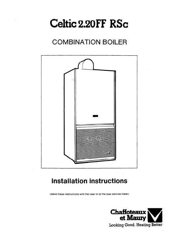 Mode d'emploi CHAFFOTEAUX & MAURY CELTIC 2.20FF RSC