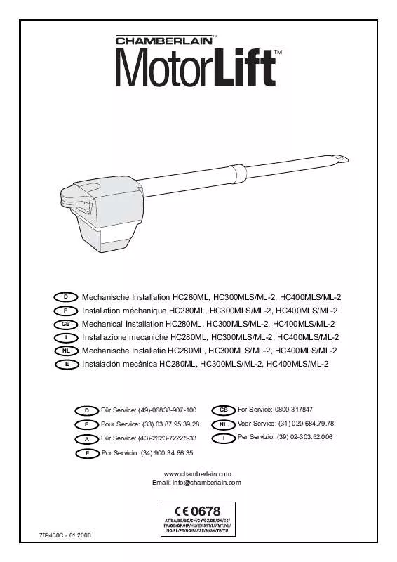 Mode d'emploi CHAMBERLAIN HC300MLS-ML2