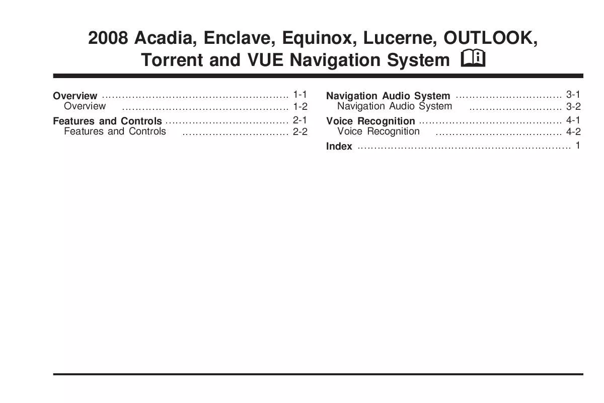 Mode d'emploi CHEVROLET OUTLOOK