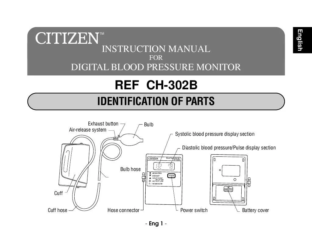 Mode d'emploi CITIZEN CH-302B