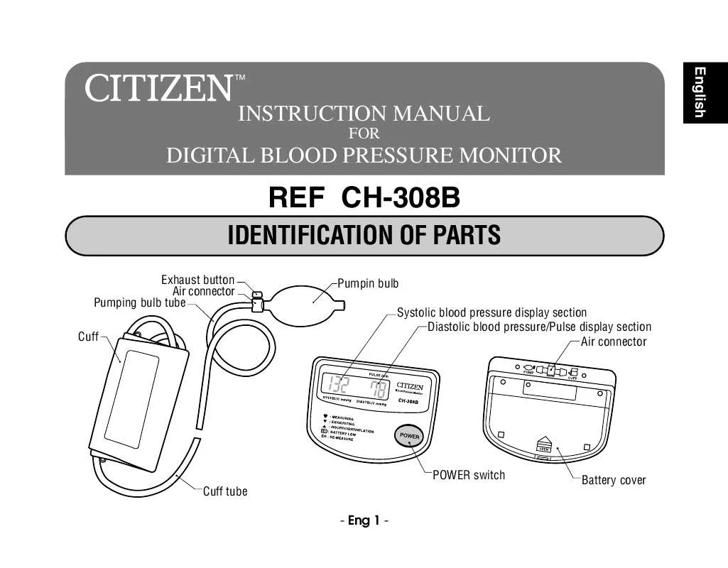 Mode d'emploi CITIZEN CH-308B