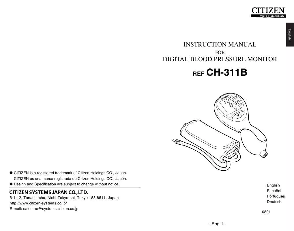 Mode d'emploi CITIZEN CH-311B