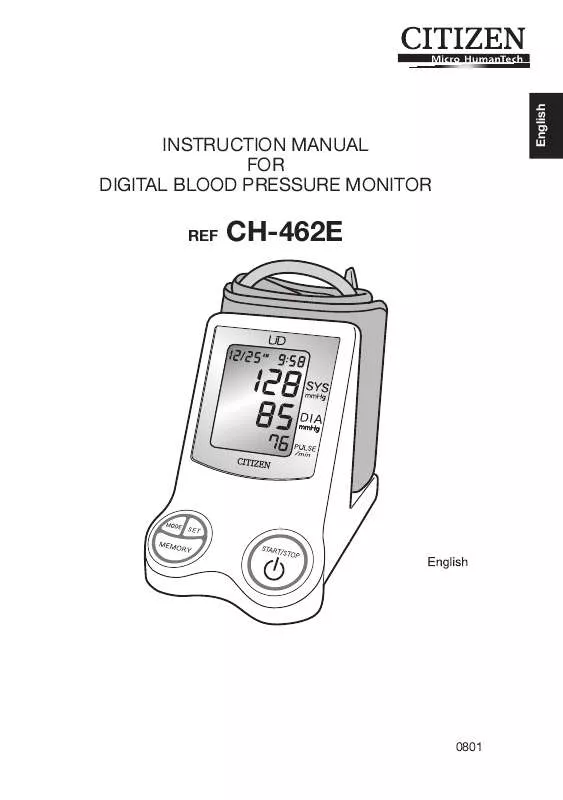 Mode d'emploi CITIZEN CH-462E