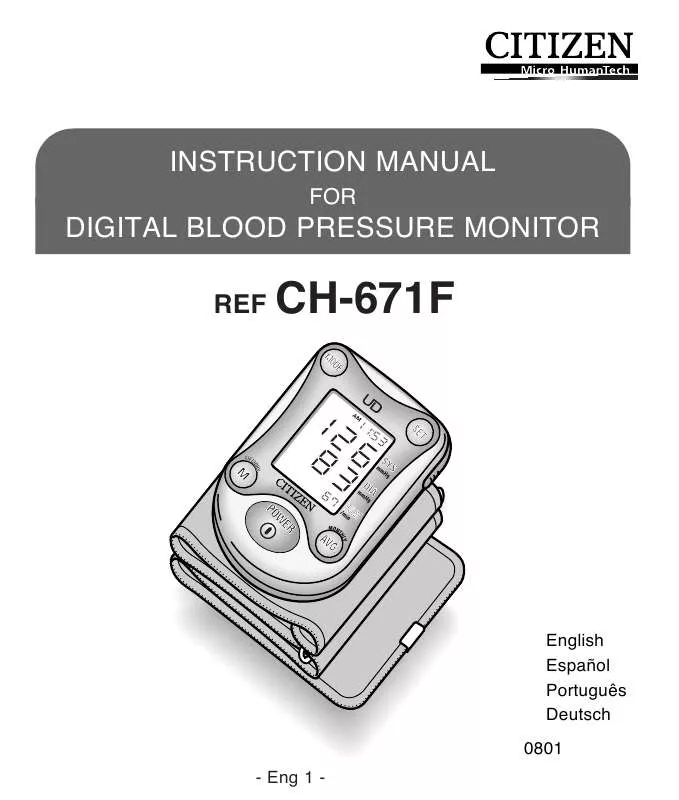 Mode d'emploi CITIZEN CH-671F