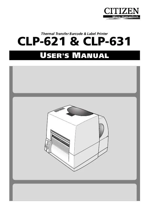 Mode d'emploi CITIZEN CLP-631