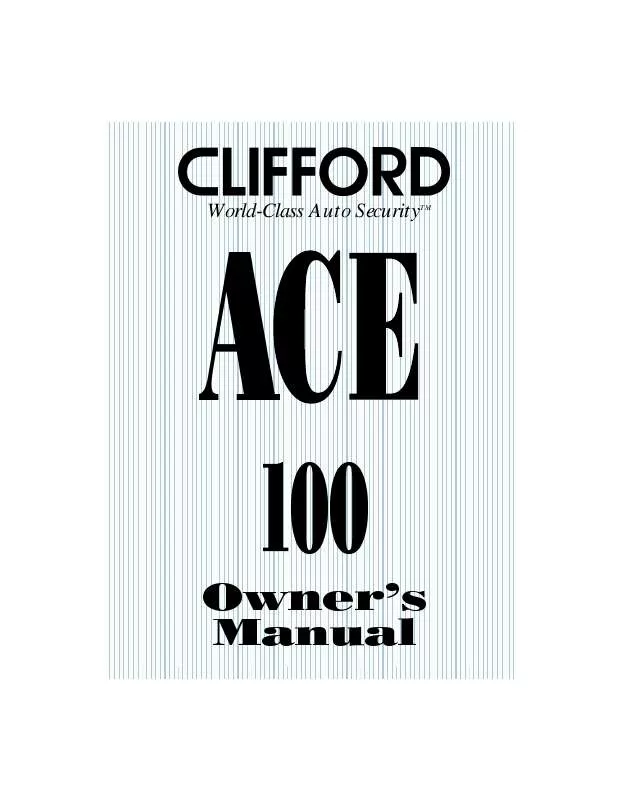 Mode d'emploi CLIFFORD 100