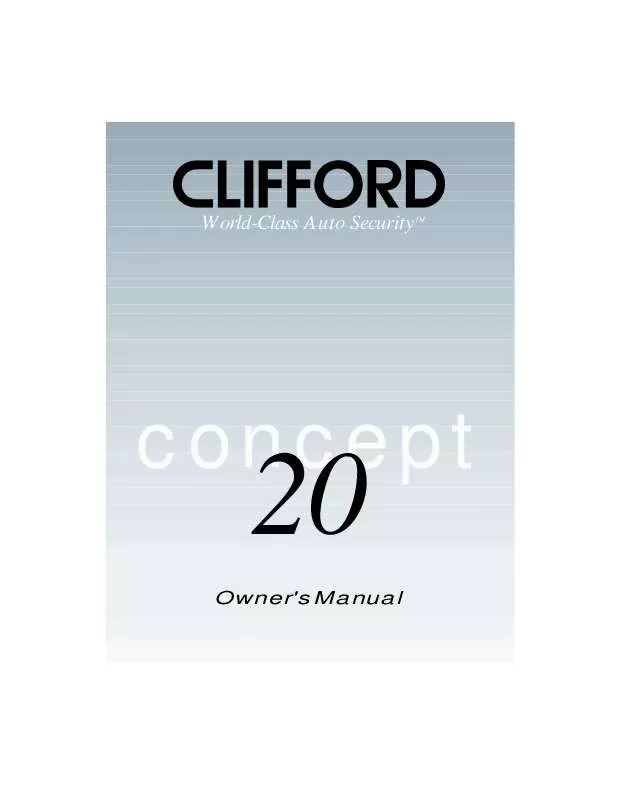 Mode d'emploi CLIFFORD 20