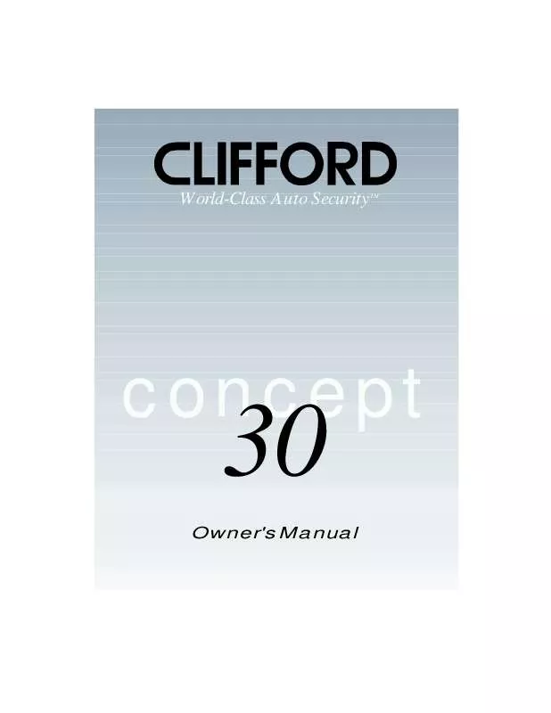 Mode d'emploi CLIFFORD 30