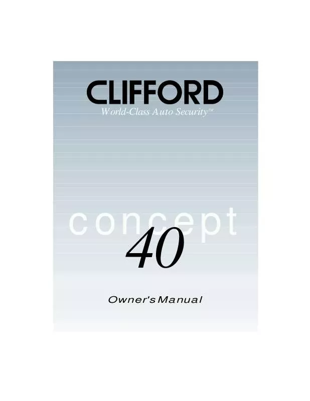 Mode d'emploi CLIFFORD 40