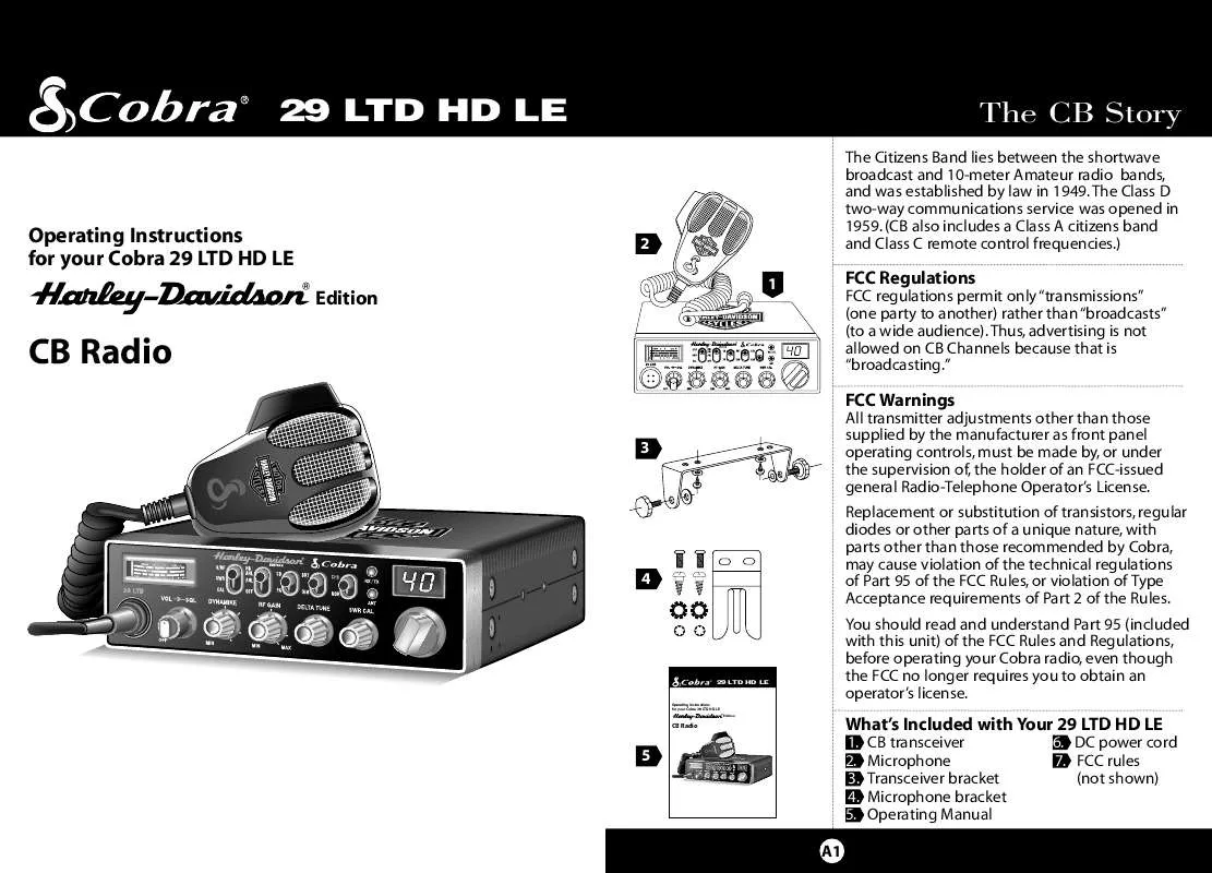 Mode d'emploi COBRA 29LTD HD LE