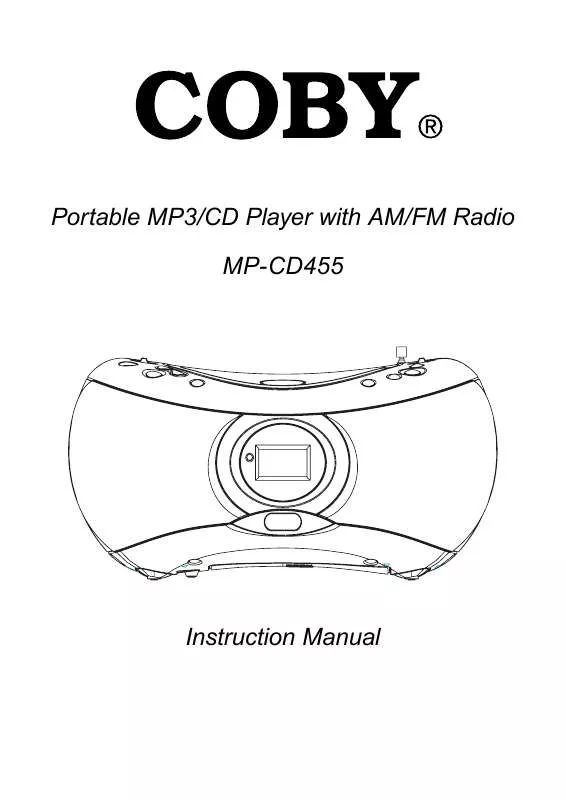 Mode d'emploi COBY MP-CD455