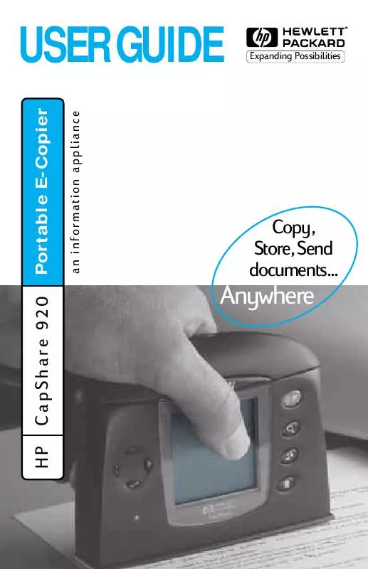 Mode d'emploi COMPAQ CAPSHARE 920