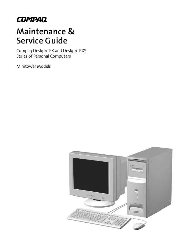 Mode d'emploi COMPAQ DESKPRO EX MINITOWER MODELS