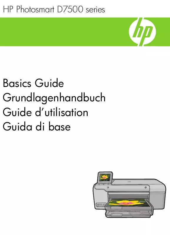 Mode d'emploi COMPAQ PHOTOSMART D7500