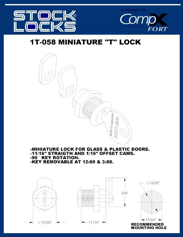 Mode d'emploi COMPX 1T-058