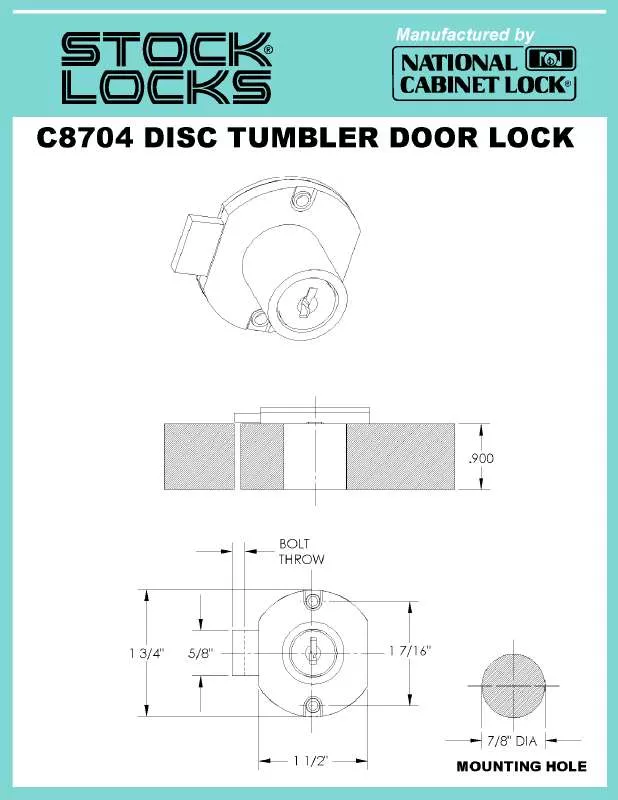 Mode d'emploi COMPX C8704