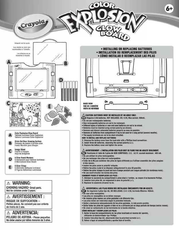 Mode d'emploi CRAYOLA GLOW-BOARD