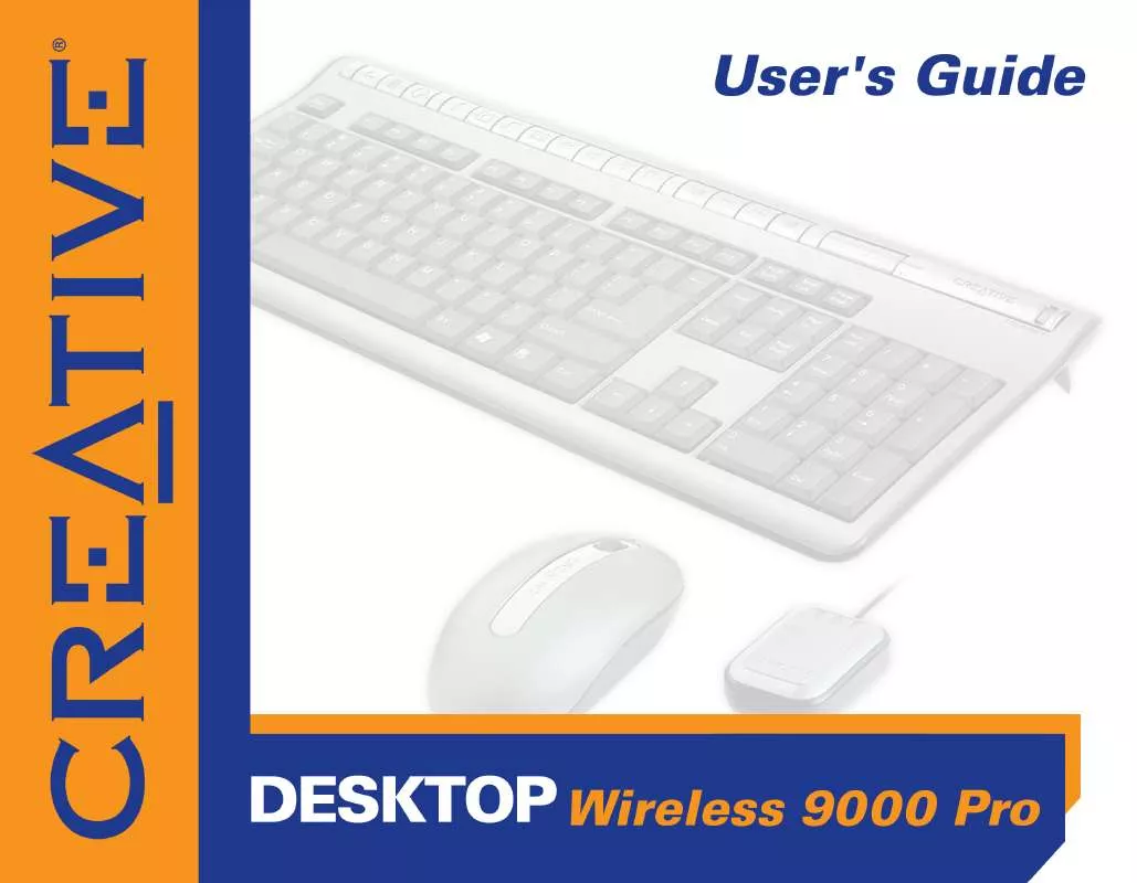 Mode d'emploi CREATIVE DESKTOP WIRELESS 9000 PRO