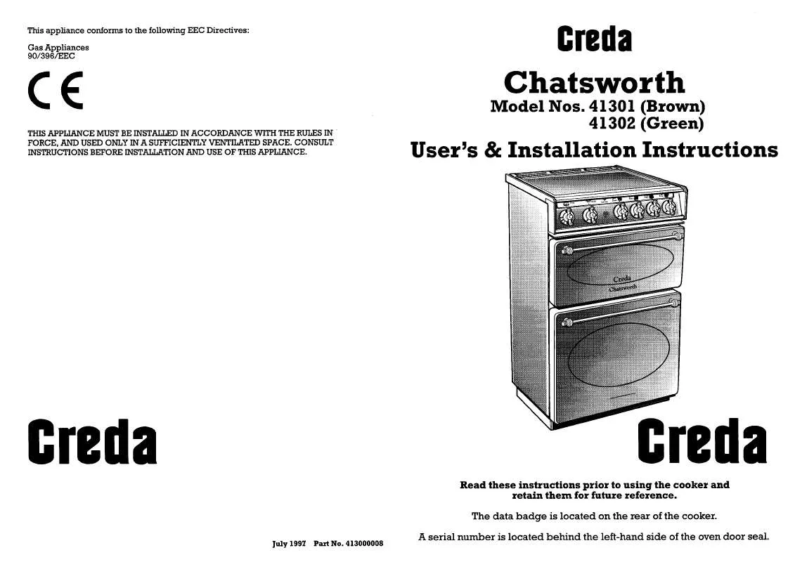 Mode d'emploi CREDA HB41302