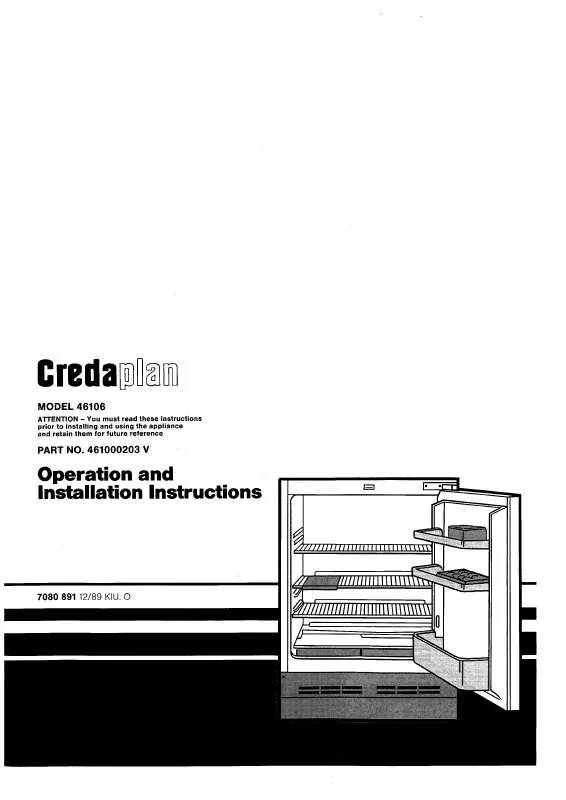 Mode d'emploi CREDA HB46106