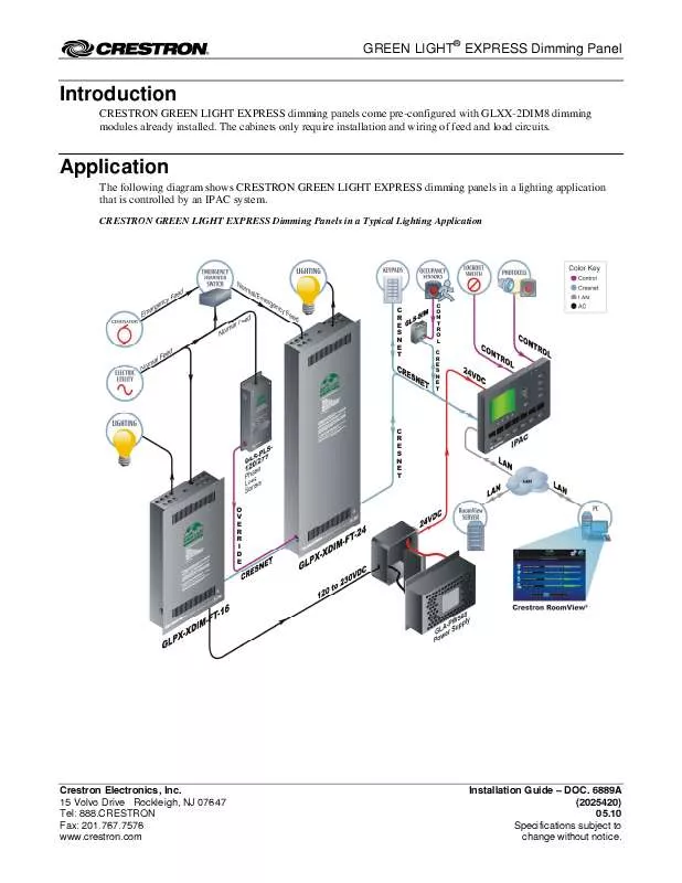 Mode d'emploi CRESTON GLXX-2DIM8