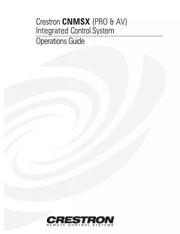 Mode d'emploi CRESTRON CNMSX