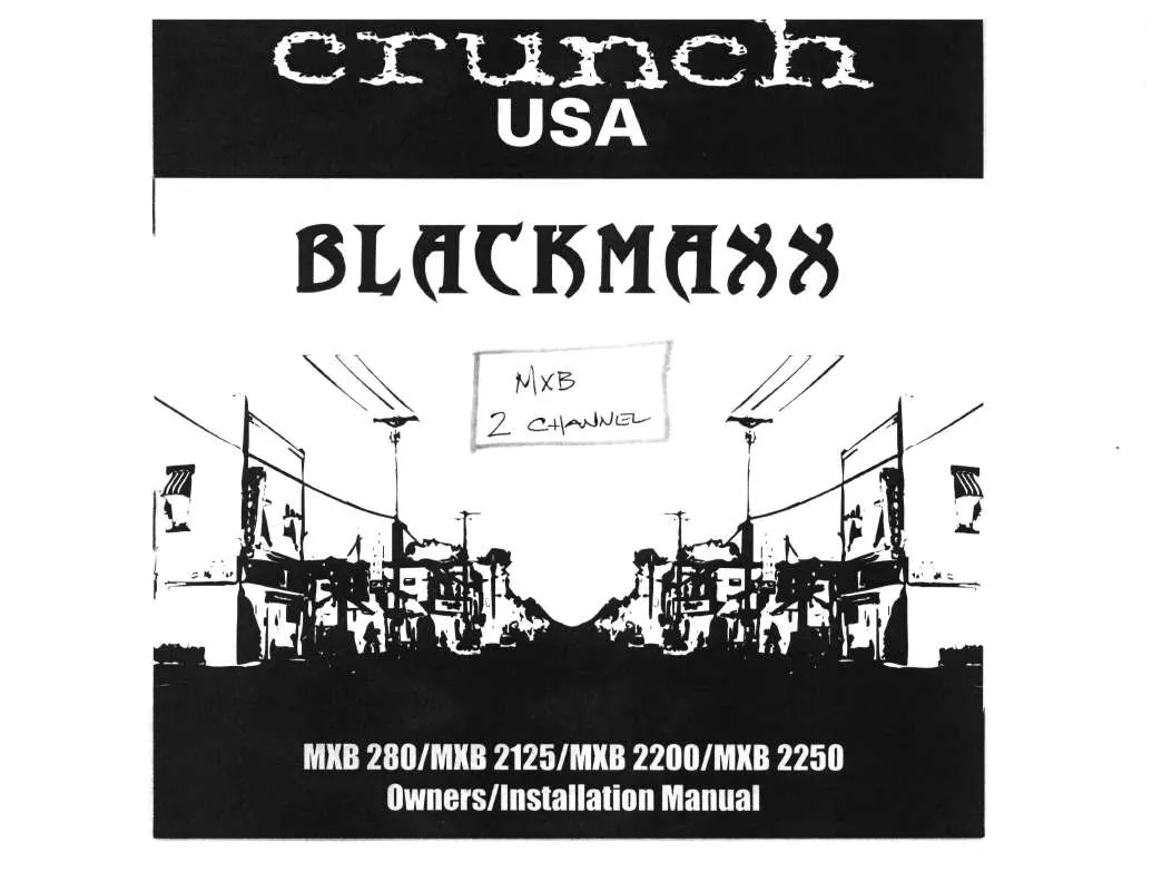 Mode d'emploi CRUNCH BLACKMAXX MXB-2125