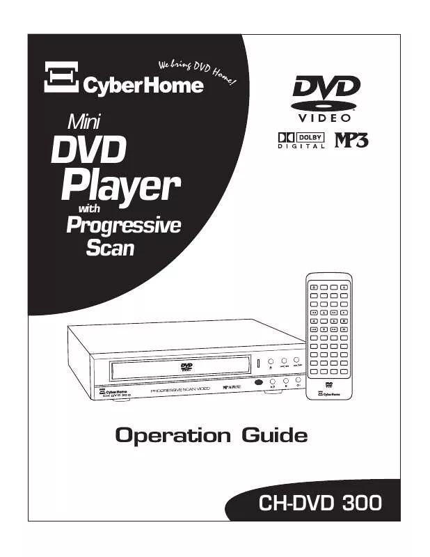 Mode d'emploi CYBERHOME DVD 300