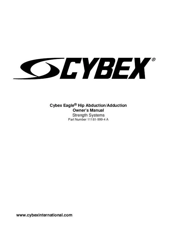 Mode d'emploi CYBEX INTERNATIONAL 11181_HIP AB-AD