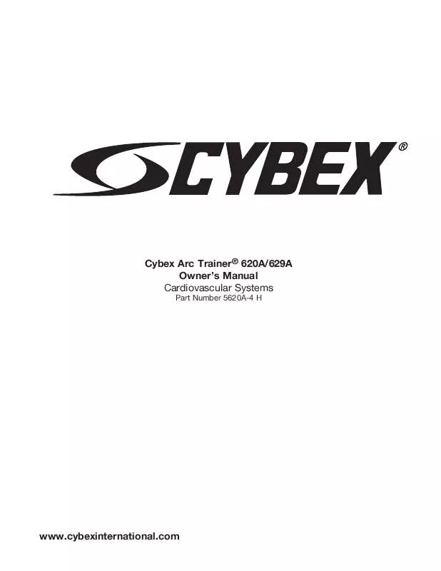 Mode d'emploi CYBEX INTERNATIONAL 620A ARC