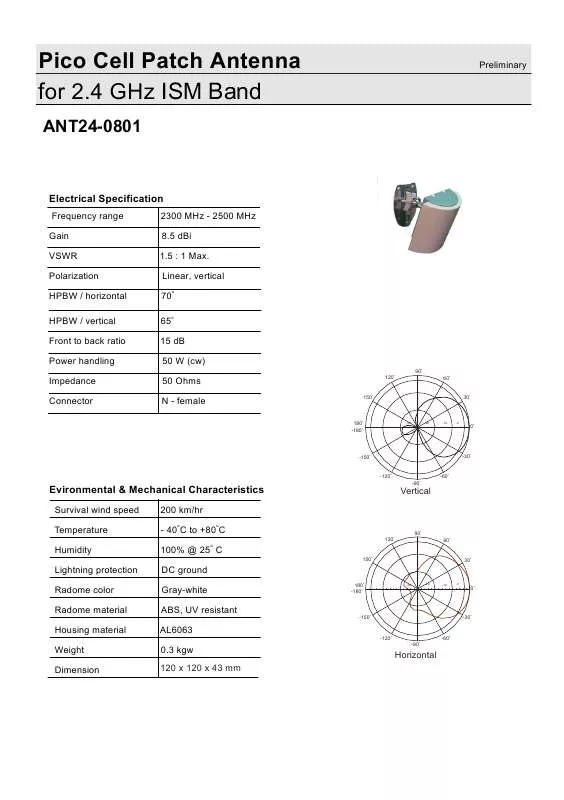 Mode d'emploi D-LINK ANT24-0801