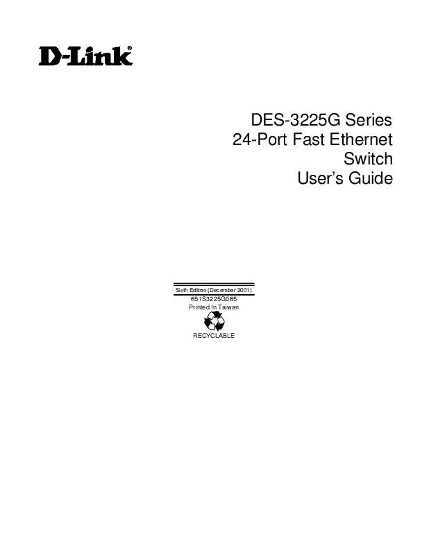 Mode d'emploi D-LINK DES-3225G