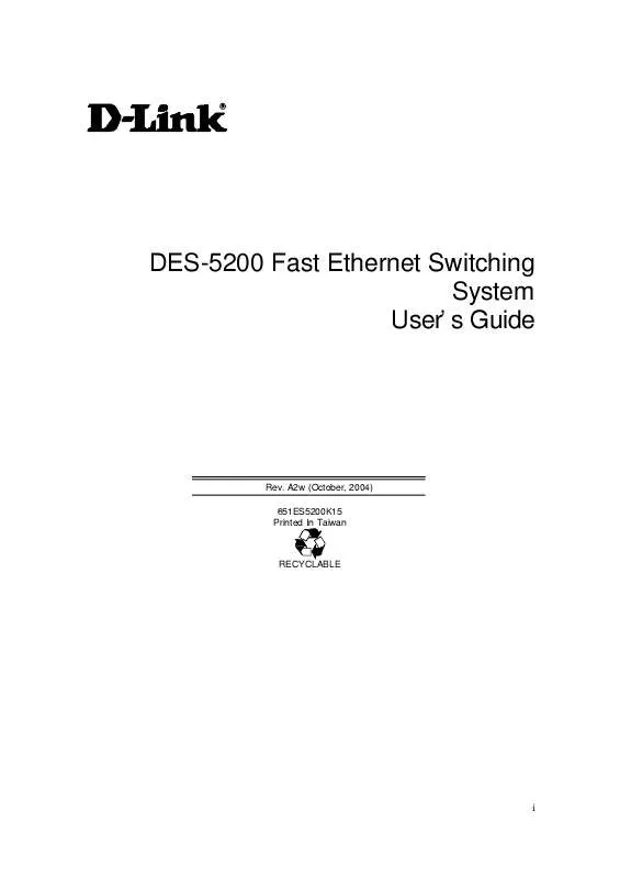 Mode d'emploi D-LINK DES-5216FX