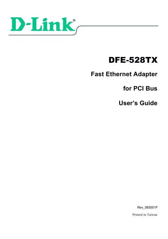 Mode d'emploi D-LINK DFE-528TX