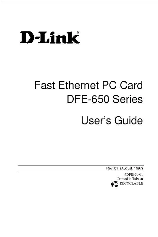 Mode d'emploi D-LINK DFE-650