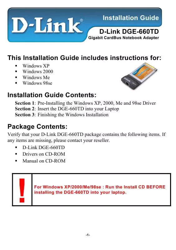 Mode d'emploi D-LINK DGE-660TD