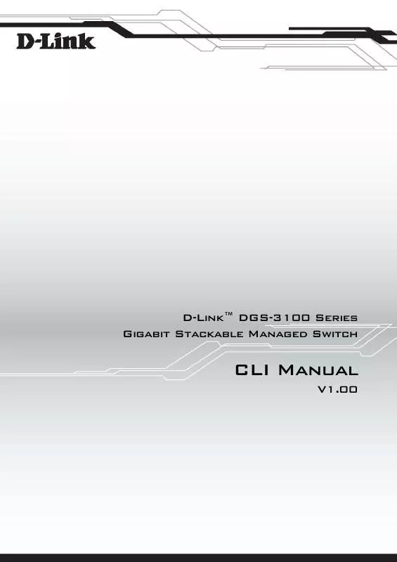 Mode d'emploi D-LINK DGS3100