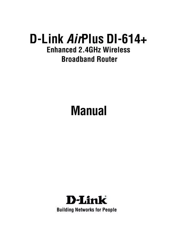 Mode d'emploi D-LINK DI-614-