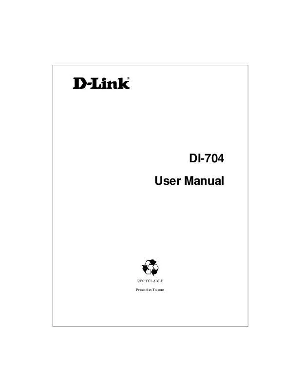 Mode d'emploi D-LINK DI-704