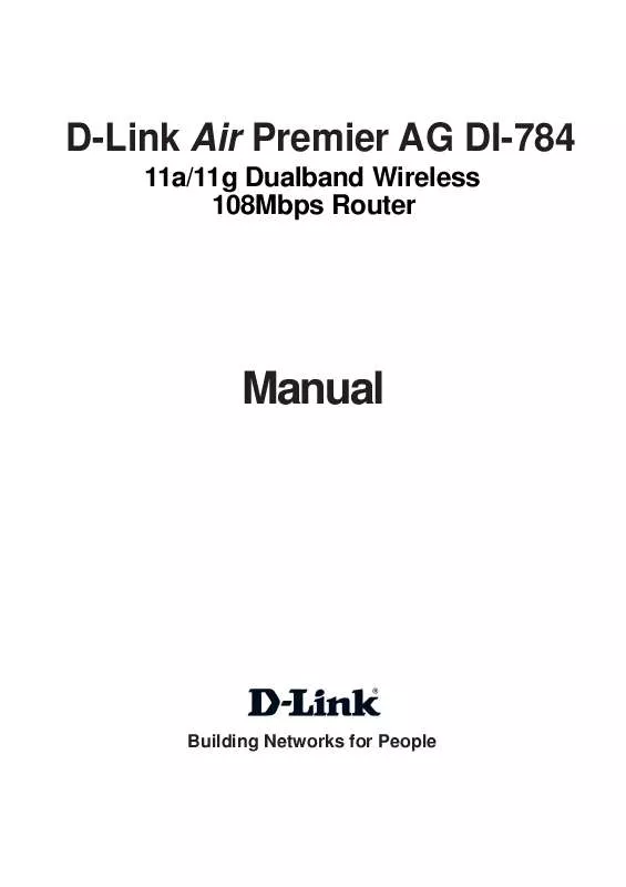 Mode d'emploi D-LINK DI-784