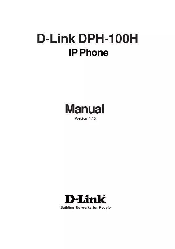 Mode d'emploi D-LINK DPH-100H