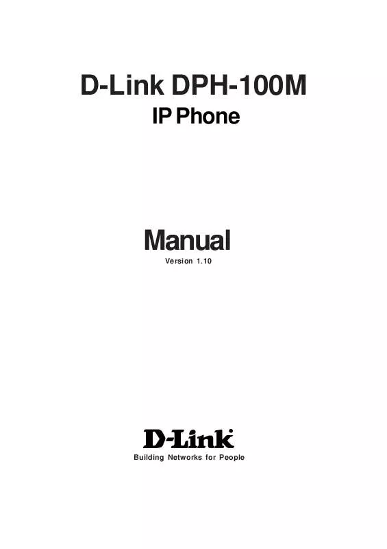 Mode d'emploi D-LINK DPH-100M