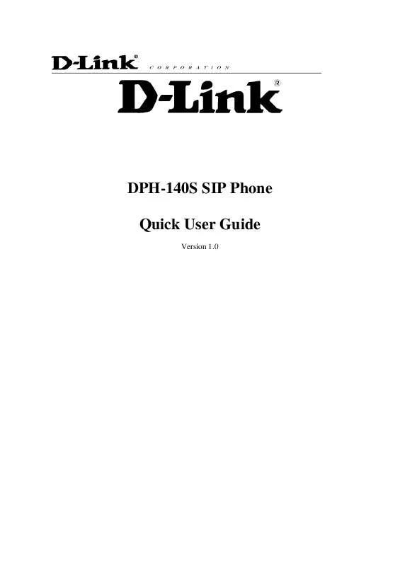 Mode d'emploi D-LINK DPH-140S