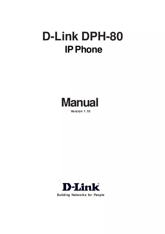 Mode d'emploi D-LINK DPH-80