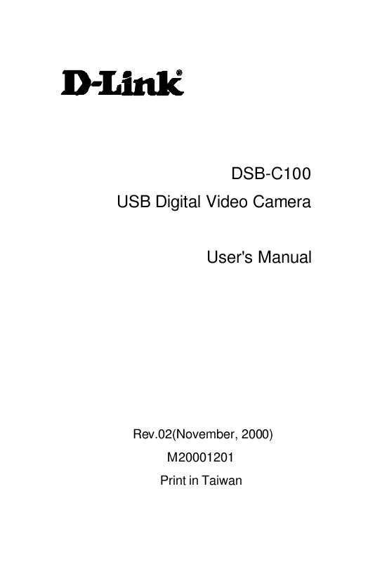 Mode d'emploi D-LINK DSB-C100