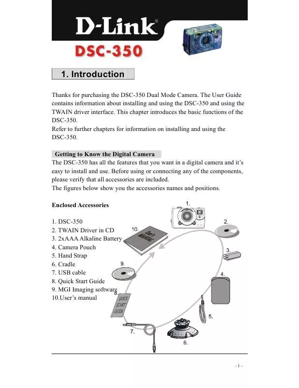 Mode d'emploi D-LINK DSC-350