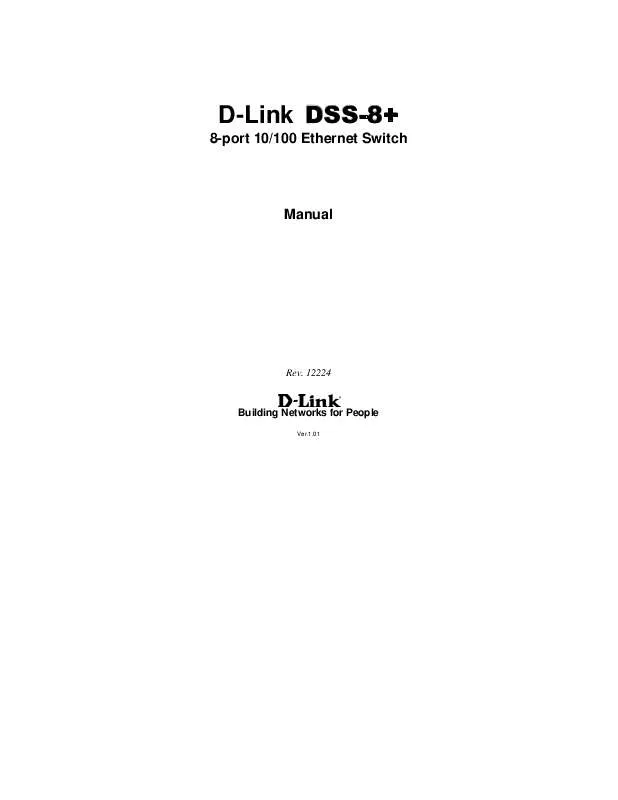 Mode d'emploi D-LINK DSS-8-