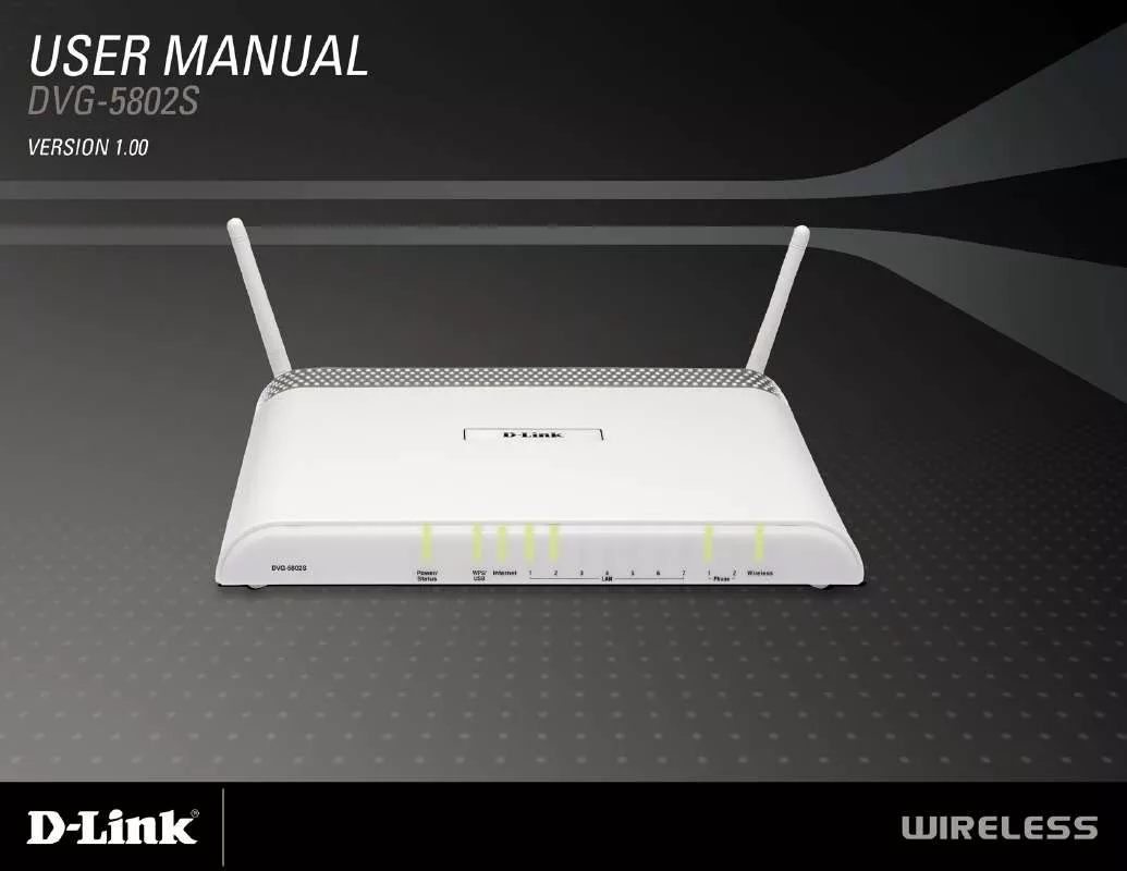 Mode d'emploi D-LINK DVG-5802S