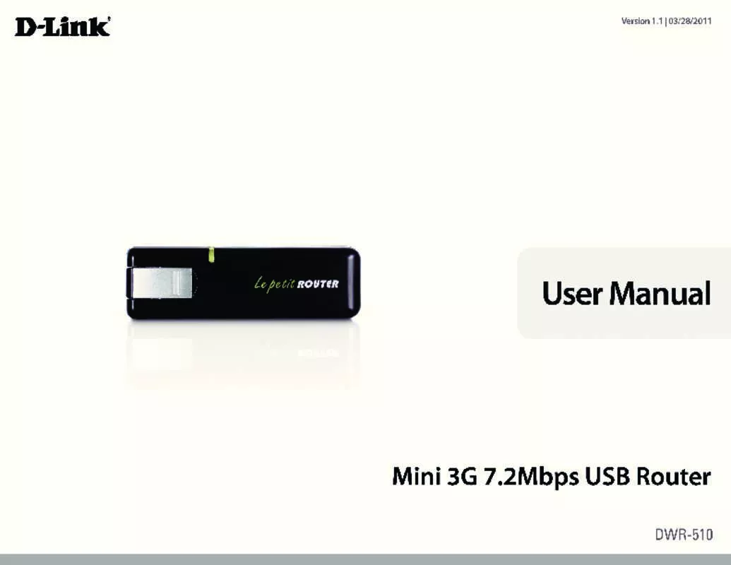 Mode d'emploi D-LINK DWR-510