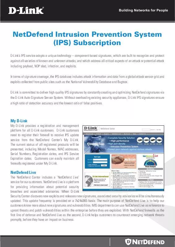 Mode d'emploi D-LINK IPS